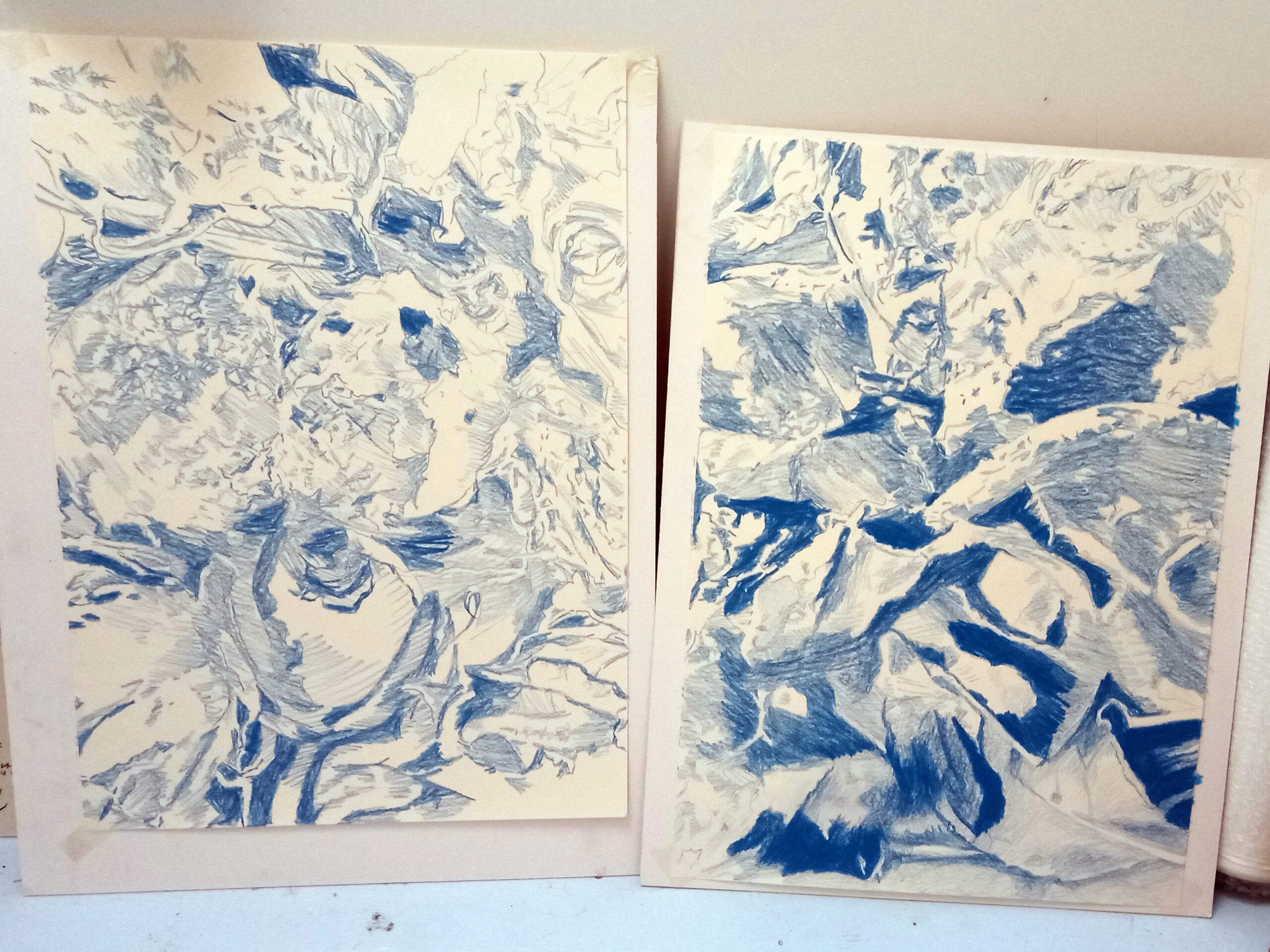 store blå roser blå kridt